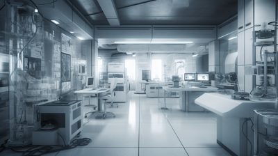 modern innovative lab, high tech state of the art laboratory